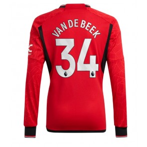 Manchester United Donny van de Beek #34 Hjemmebanetrøje 2023-24 Lange ærmer